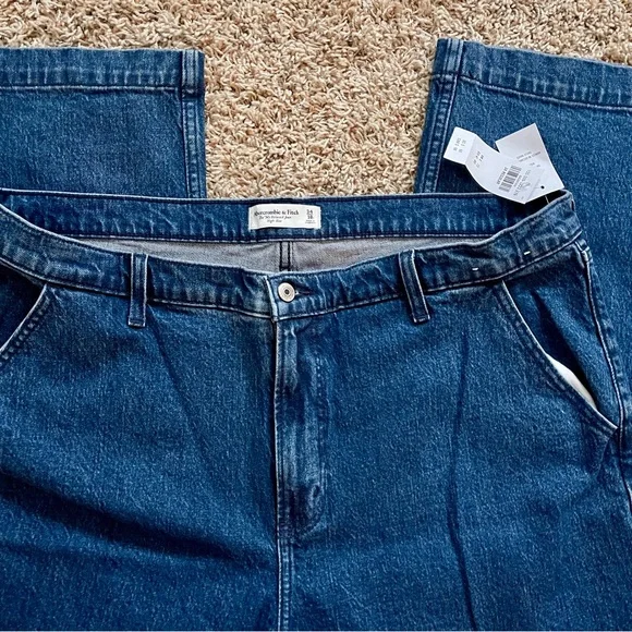 Abercrombie & Fitch Blue The ‘90s Relaxed Jean High Rise NWT - Picture 5 of 8